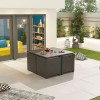 Nova Garden Furniture Adria Grey Frame Aluminium 4 Seat Cube Set