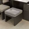 Nova Garden Furniture Adria Grey Frame Aluminium 4 Seat Cube Set