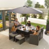 Nova Garden Furniture Adria Grey Frame Aluminium 4 Seat Cube Set