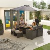 Nova Garden Furniture Adria Grey Frame Aluminium 4 Seat Cube Set