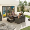 Nova Garden Furniture Adria Grey Frame Aluminium 4 Seat Cube Set