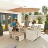 Nova Garden Furniture Adria White Frame Aluminium 4 Seat Cube Set