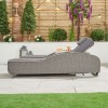 Nova Garden Furniture Madison White Wash Rattan Sun Lounger Set