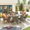 Nova Outdoor Fabric Genoa Light Grey 8 Seat Oval Dining Set