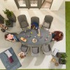 Nova Outdoor Fabric Genoa Light Grey 8 Seat Oval Dining Set