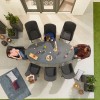 Nova Outdoor Fabric Genoa Dark Grey 8 Seat Oval Dining Set