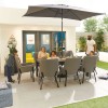 Nova Outdoor Fabric Genoa Light Grey 8 Seat Rectangular Dining Set