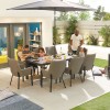 Nova Outdoor Fabric Genoa Light Grey 8 Seat Rectangular Dining Set