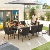 Nova Outdoor Fabric Genoa Dark Grey 8 Seat Rectangular Dining Set