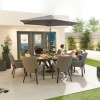 Nova Outdoor Fabric Genoa Light Grey 8 Seat Round Dining Set