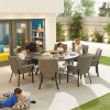 Nova Outdoor Fabric Genoa Light Grey 8 Seat Round Dining Set