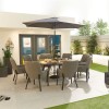 Nova Outdoor Fabric Genoa Light Grey 8 Seat Round Dining Set