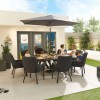 Nova Outdoor Fabric Genoa Dark Grey 8 Seat Round Dining Set