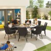 Nova Outdoor Fabric Genoa Dark Grey 8 Seat Round Dining Set