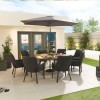 Nova Outdoor Fabric Genoa Dark Grey 8 Seat Round Dining Set