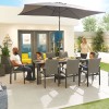 Nova Outdoor Fabric Hugo Light Grey 8 Seat Rectangular Dining Set