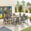 Nova Outdoor Fabric Hugo Light Grey 8 Seat Rectangular Dining Set