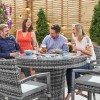 Nova Garden Furniture Henley Grey Rattan 6 Seat Round Bar Set with Ice Bucket