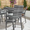 Nova Garden Furniture Henley Grey Rattan 6 Seat Round Bar Set with Ice Bucket