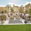 Nova Garden Furniture Chelsea Willow Rattan 4A Corner Sofa Set with Coffee Table