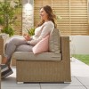 Nova Garden Furniture Chelsea Willow Rattan 4A Corner Sofa Set with Coffee Table
