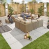 Nova Garden Furniture Chelsea Willow Rattan 4A Corner Sofa Set with Coffee Table