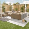 Nova Garden Furniture Chelsea Willow Rattan 4A Corner Sofa Set with Coffee Table