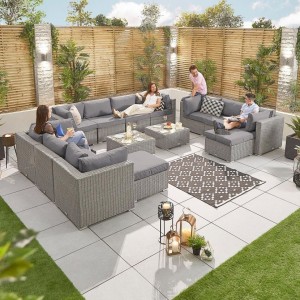 Nova Garden Furniture Chelsea White Wash Rattan 4A Corner Sofa Set with Coffee Table Nova Garden Furniture Chelsea White Wash Rattan 4A Corner Sofa Set with Coffee Table