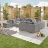 Nova Garden Furniture Chelsea White Wash Rattan 4A Corner Sofa Set with Coffee Table