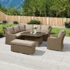 Nova Garden Furniture Harper Willow Rattan Deluxe Corner Dining Set with Rising Table