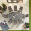 Nova Outdoor Fabric Hugo Light Grey 8 Seat Oval Dining Set