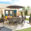 Nova Outdoor Fabric Hugo Light Grey 8 Seat Oval Dining Set