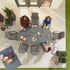 Nova Outdoor Fabric Hugo Light Grey 8 Seat Oval Dining Set