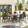 Nova Outdoor Fabric Hugo Dark Grey 8 Seat Oval Dining Set