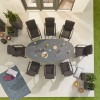 Nova Outdoor Fabric Hugo Dark Grey 8 Seat Oval Dining Set