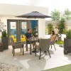 Nova Outdoor Fabric Genoa Light Grey 4 Seat Square Dining Set