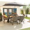 Nova Outdoor Fabric Genoa Light Grey 6 Seat Rectangular Dining Set