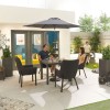 Nova Outdoor Fabric Genoa Dark Grey 4 Seat Square Dining Set