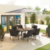 Nova Outdoor Fabric Genoa Dark Grey 6 Seat Rectangular Dining Set