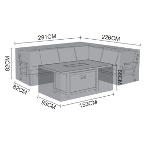 Nova Garden Furniture Black Vogue Right Hand Corner Dining Set Cover Nova Garden Furniture Black Vogue Right Hand Corner Dining Set Cover