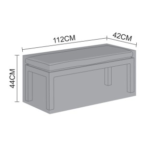 Nova Garden Furniture Black Vogue Double Footstool Cover Nova Garden Furniture Black Vogue Double Footstool Cover