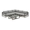 Nova Garden Furniture Black Alessandria Corner Sofa Set Cover