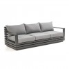 Nova Garden Furniture Black San Marino 3 Seater Sofa Set Cover