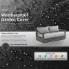 Nova Garden Furniture Black San Marino 2 Seater Sofa Set Cover