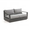 Nova Garden Furniture Black San Marino 2 Seater Sofa Set Cover