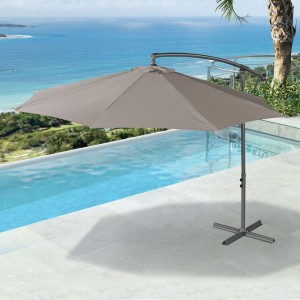 Nova Garden Furniture Barbados Taupe 3m Round Cantilever Parasol Nova Garden Furniture Barbados Taupe 3m Round Cantilever Parasol