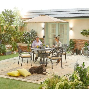 Nova Garden Furniture Cotswold Aluminium 4 Seat Round Dining Set Nova Garden Furniture Cotswold Aluminium 4 Seat Round Dining Set