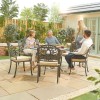 Nova Garden Furniture Cotswold Aluminium 6 Seat Round Dining Set with Lazy Susan