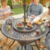 Nova Garden Furniture Cotswold Aluminium 6 Seat Round Dining Set with Lazy Susan