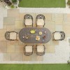 Nova Garden Furniture Cotswold Aluminium 6 Seat Oval Dining Set